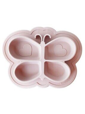 Kushies SILIPLATE Unbreakable, Fun Silicone Divided Plate w/ Suction for Baby &